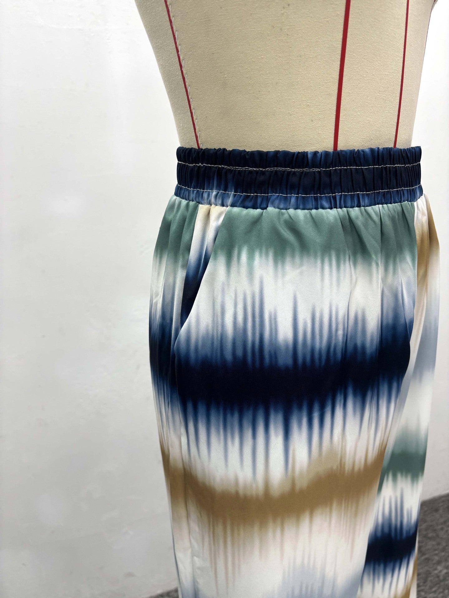 Plus Size Women Casual Printed Long Sleeve Shirt Pants Two-piece Set 10