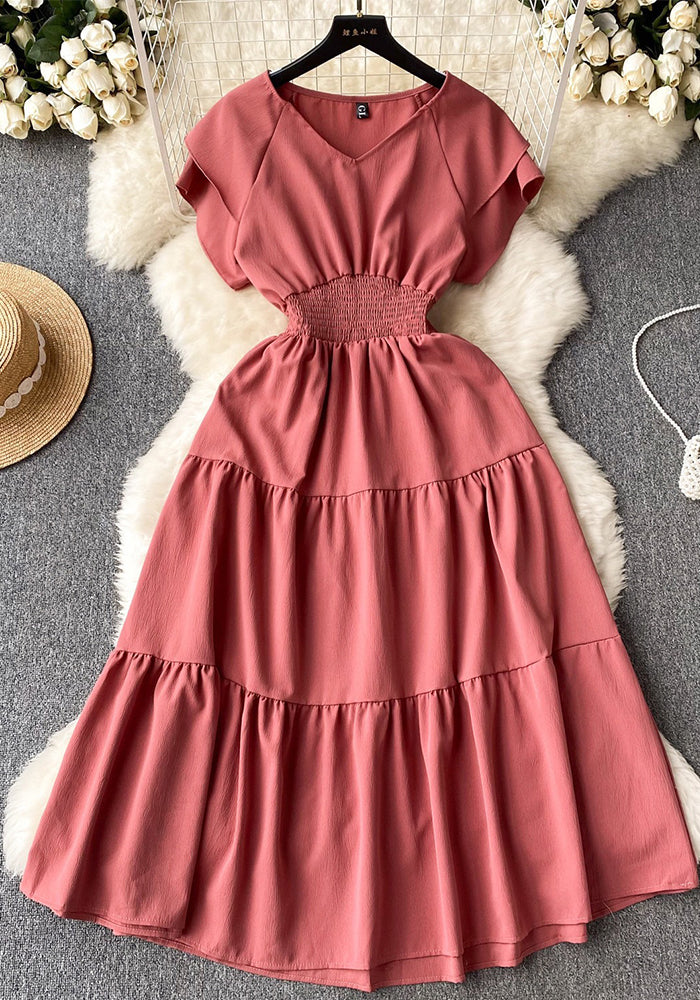 Women vintage pleated Long Dress