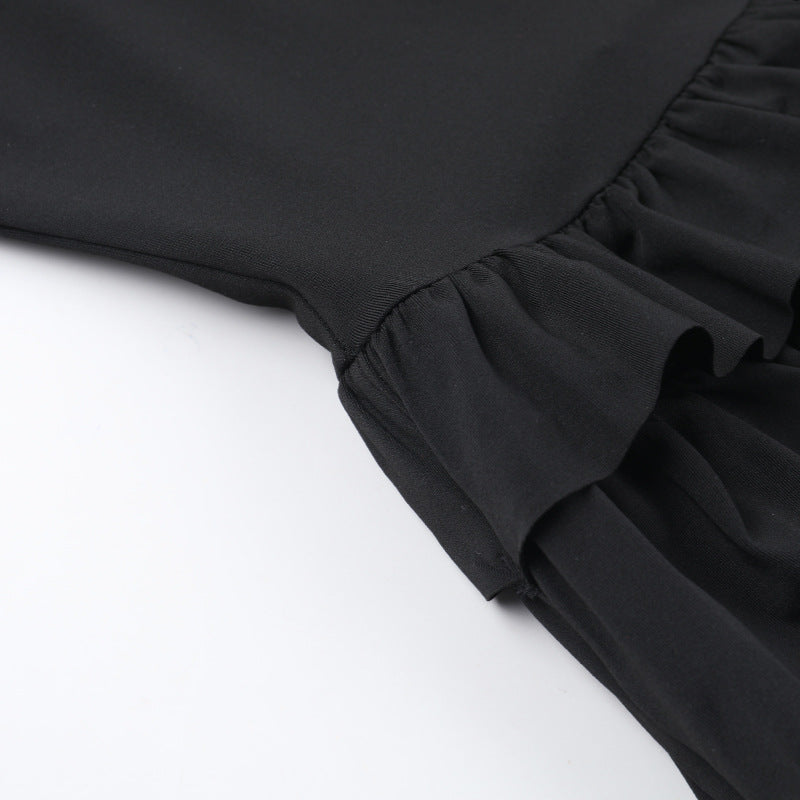 Strapless Sexy Low Back Slim Fit Cascading Ruffles Women Mini Dress 16