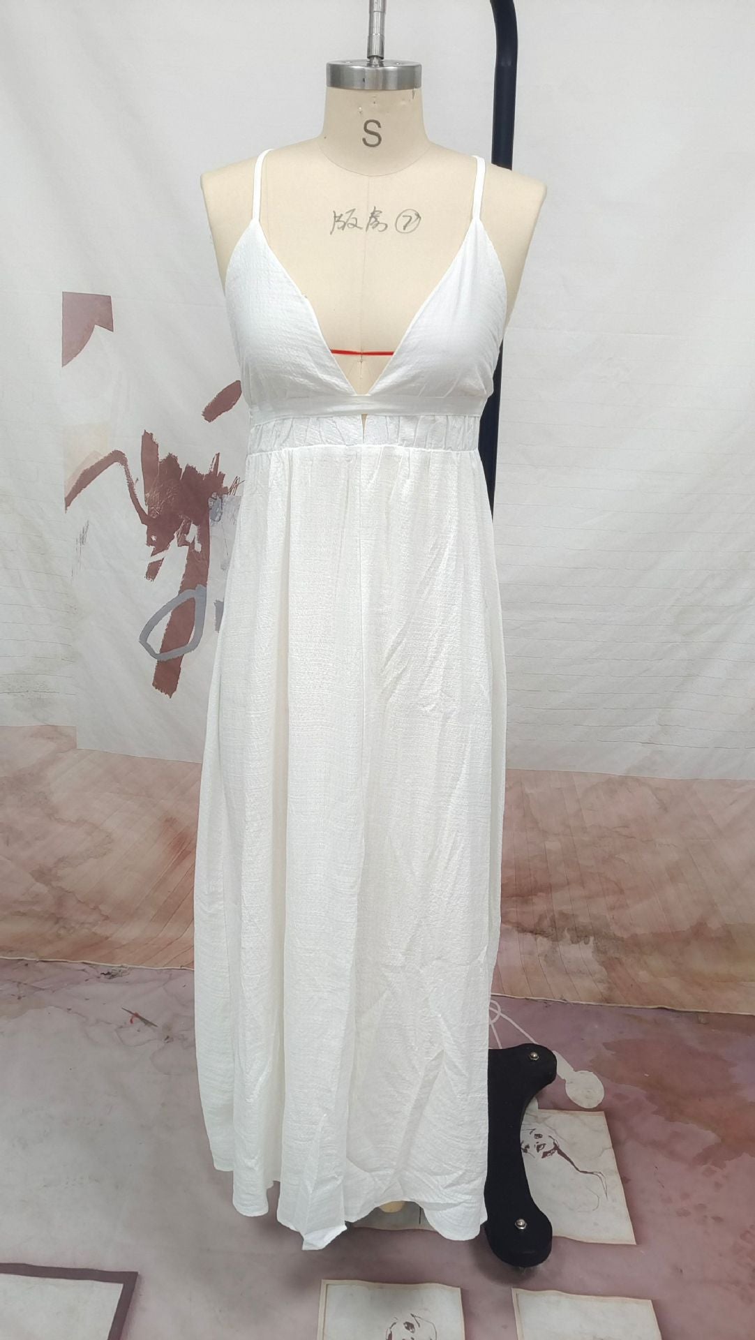 Summer Ladies Mid Straps Loose Dress Holidays Style Beach Dress 13