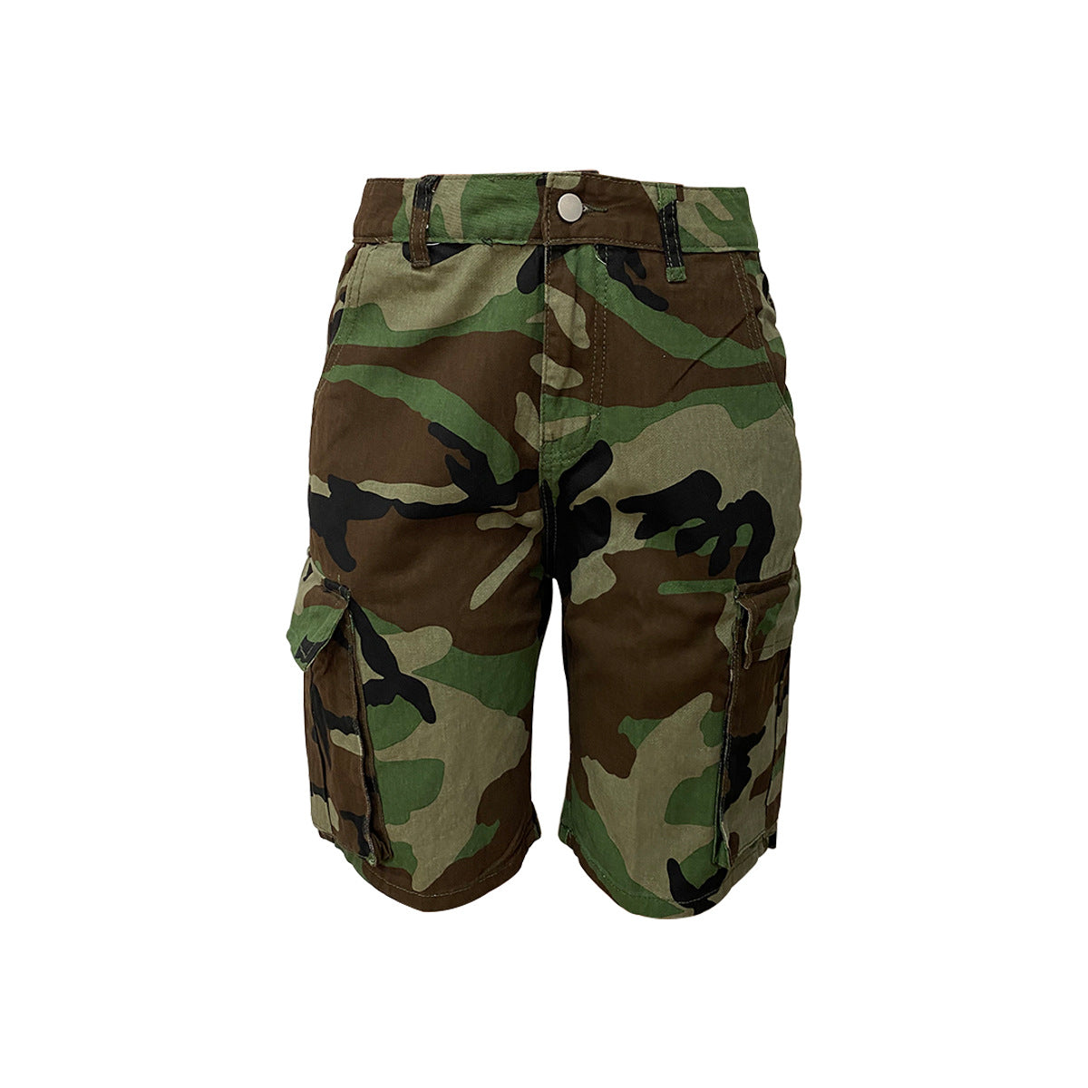 Women's Summer Loose Casual Camouflage Pockets Sports Shorts 4