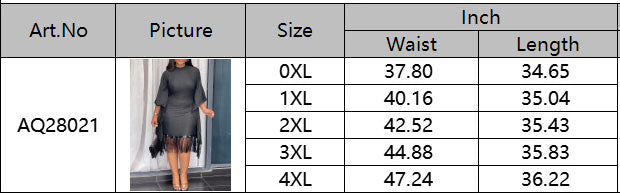 Plus Size Women Elegant Patchwork Tassel Maxi Dress 9