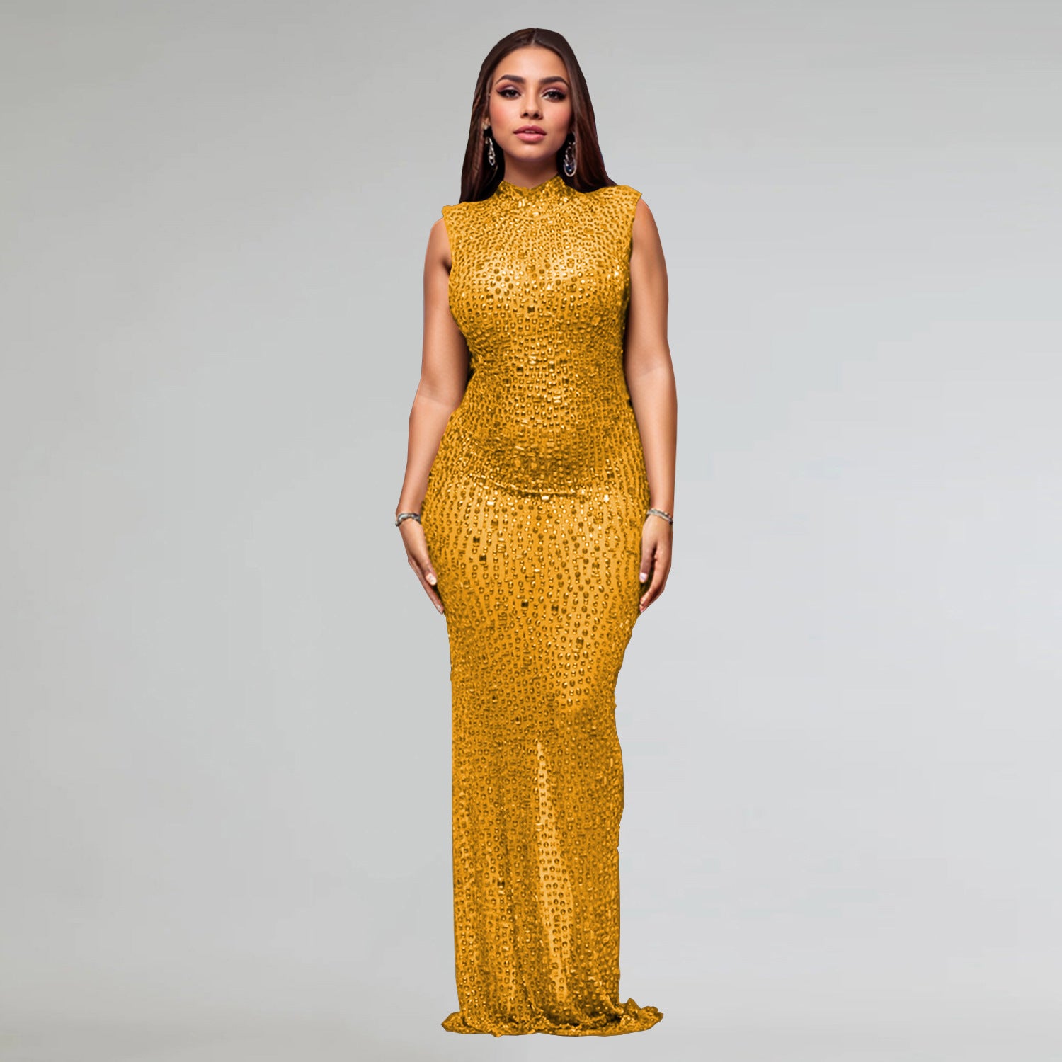 Women Beaded Sexy Bodycon Dress 12