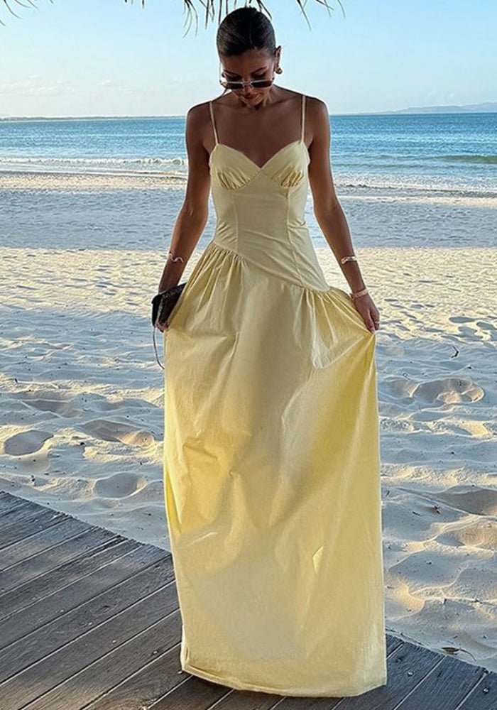 Women's Holiday-Style Straps A-Line Long Dress