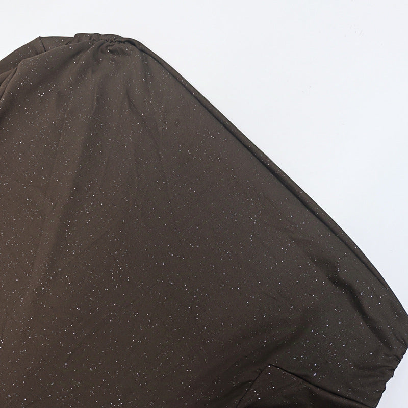 Women Fall and Winter Sexy Slash Shoulder Long Sleeve Bodycon Dress 29