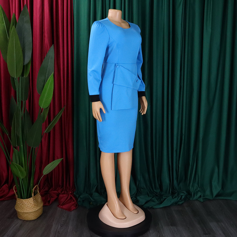 Ladies Fashion Chic Bodycon Pencil Office African Dress 18