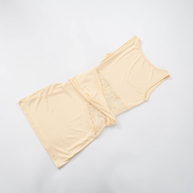 Women summer sleeveless lace patchwork dress 14