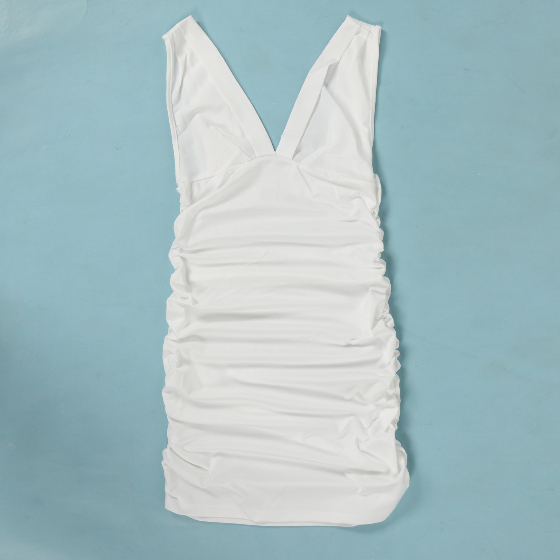 Sexy slim deep V neck sleeveless nightclub dress 44