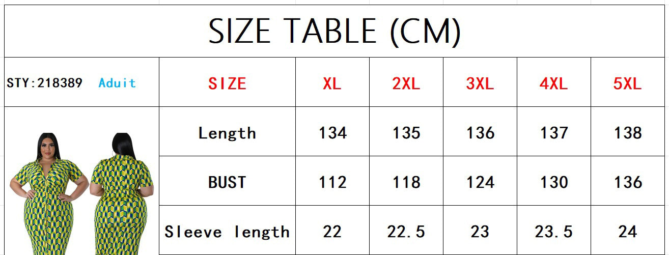 Plus Size Women Button Turndown Collar Plaid Short Sleeve Maxi Dress 6