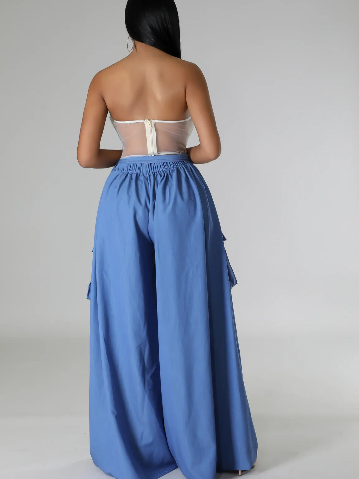 Women's Trendy Multi-Pocket Wide-Leg Pants 9