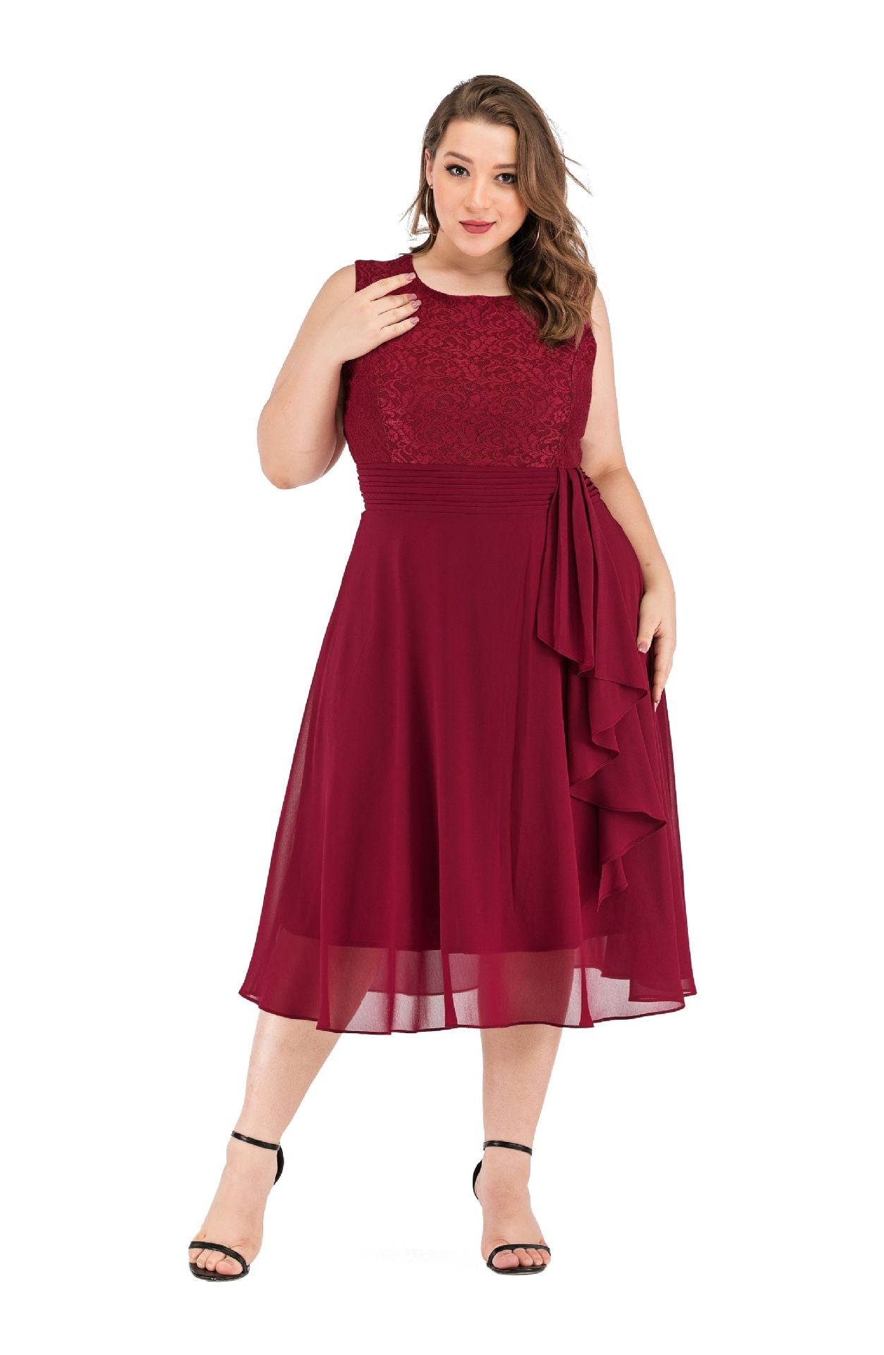 Women chiffon lace dress 89