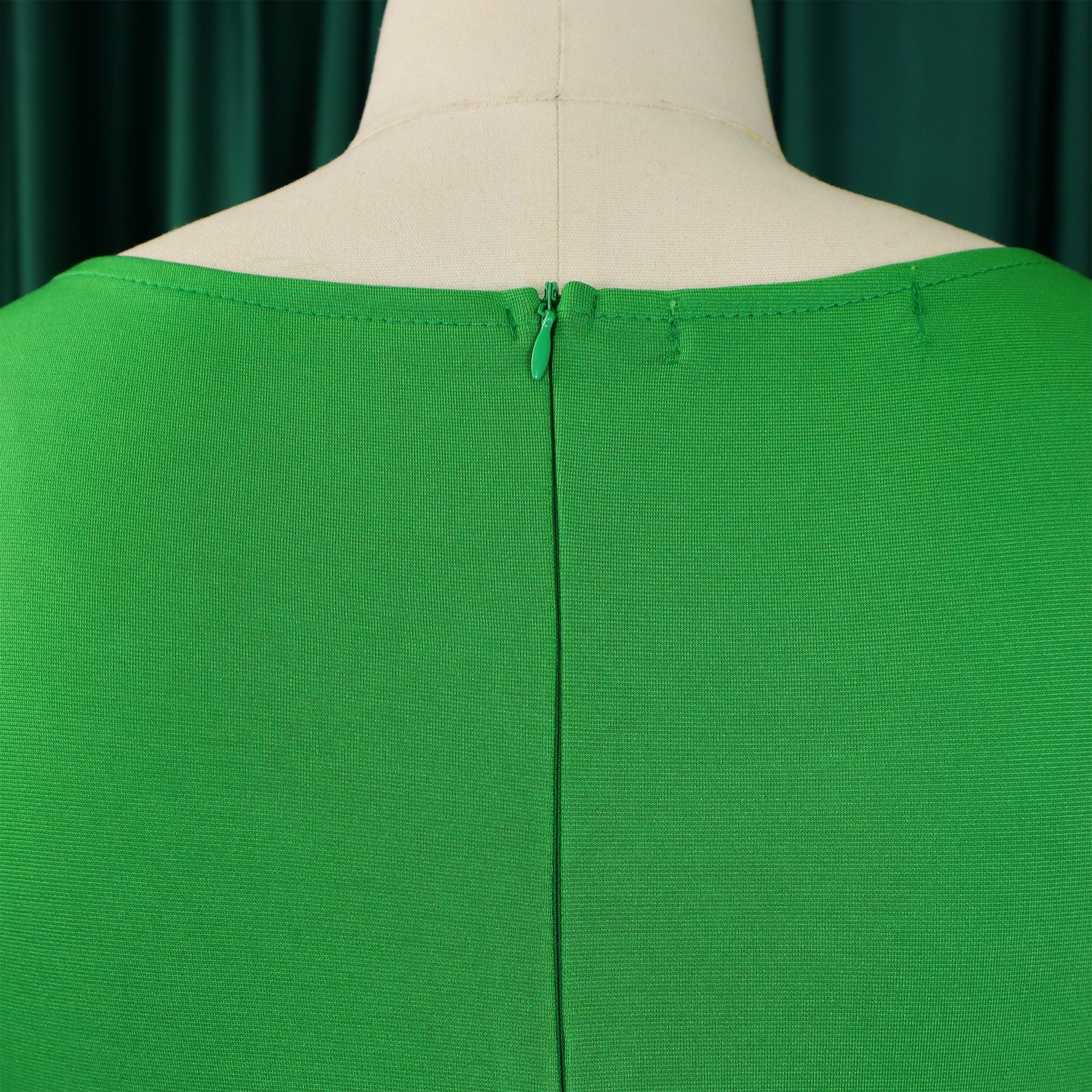 African Women's Turndown Collar Fashion Chic Short Sleeve OL Ruffle Slim Waist Dress 12