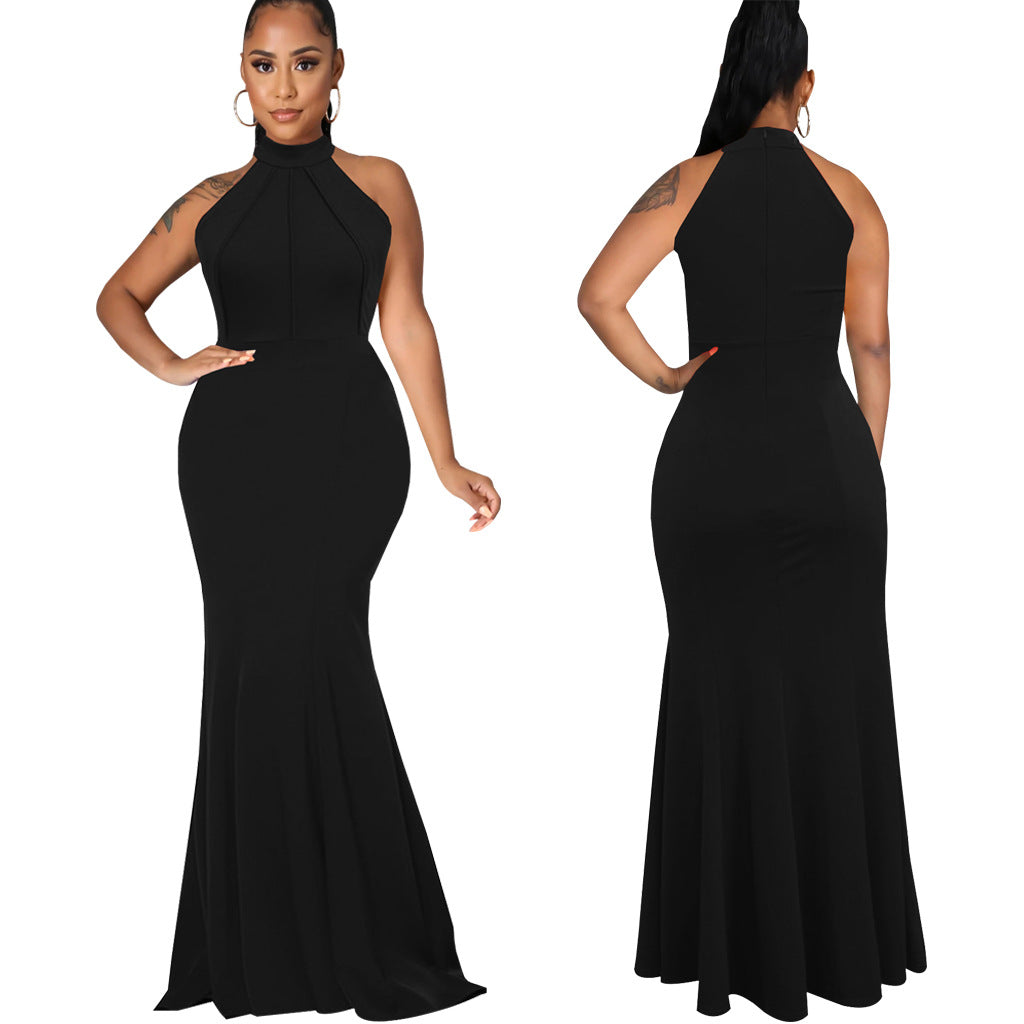 Women Sexy Solid Sleeveless Dress