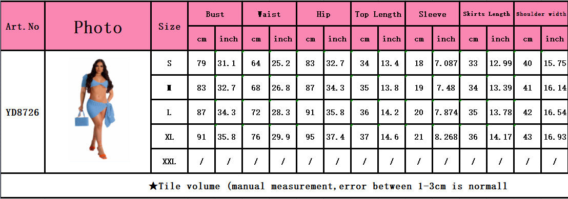 Women Sexy Crop Top and Skirt Two-Piece Set 9