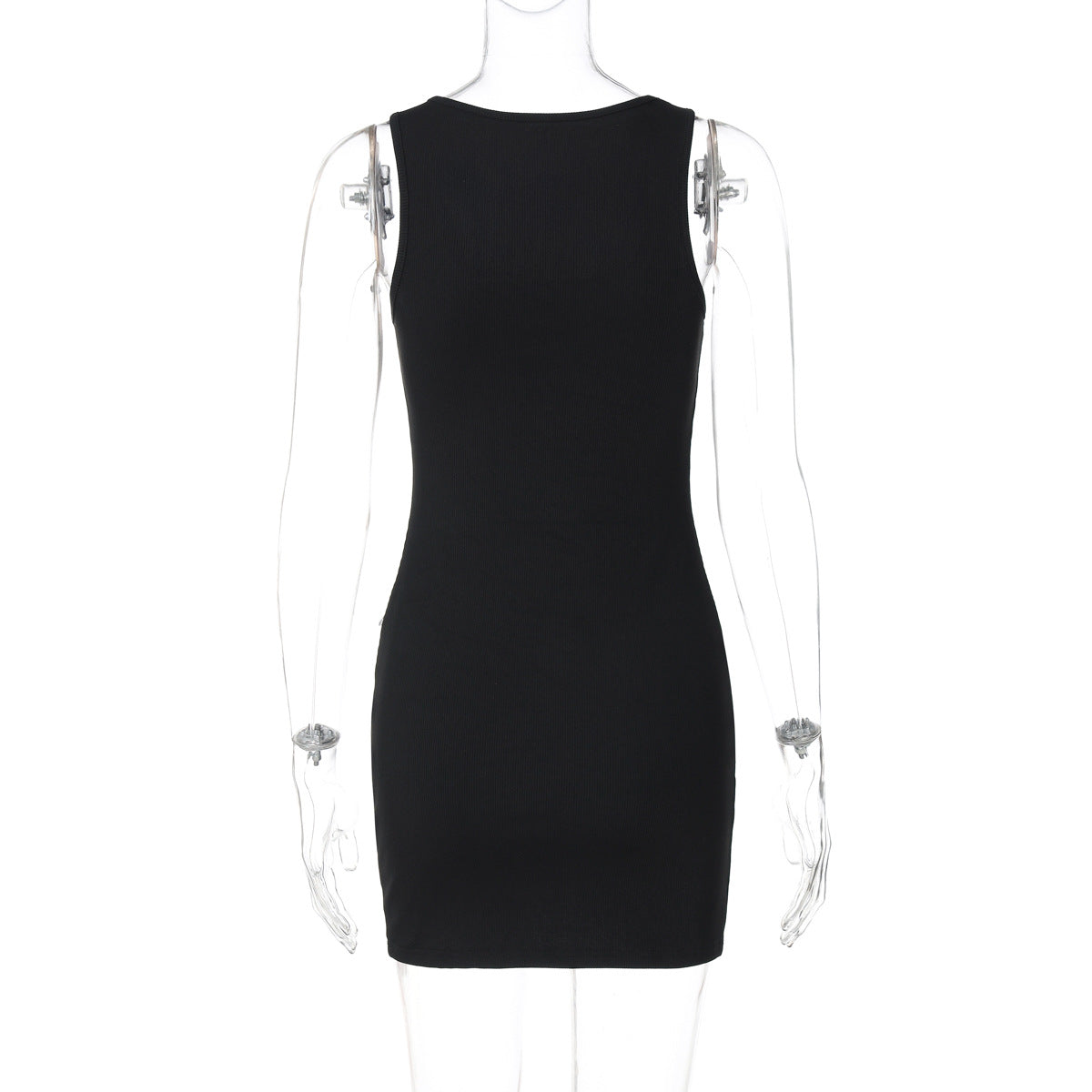 Women's summer fashion Style slim Slim Fit Beaded Sleeveless Bodycon Dress 11