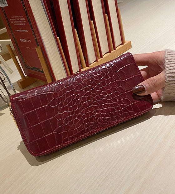 French Pattern Long Zipper Clutch Women's Wallet 5