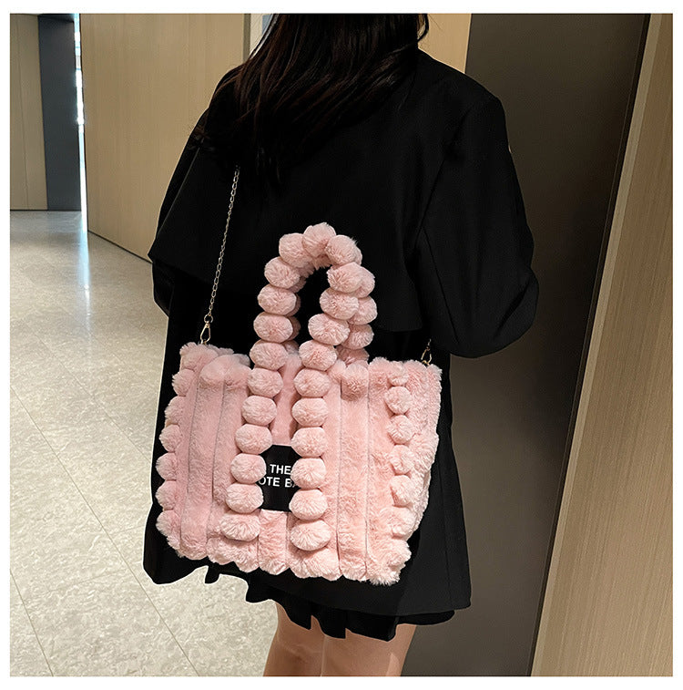 Women winter letter chain shoulder messenger bag tote bag 21