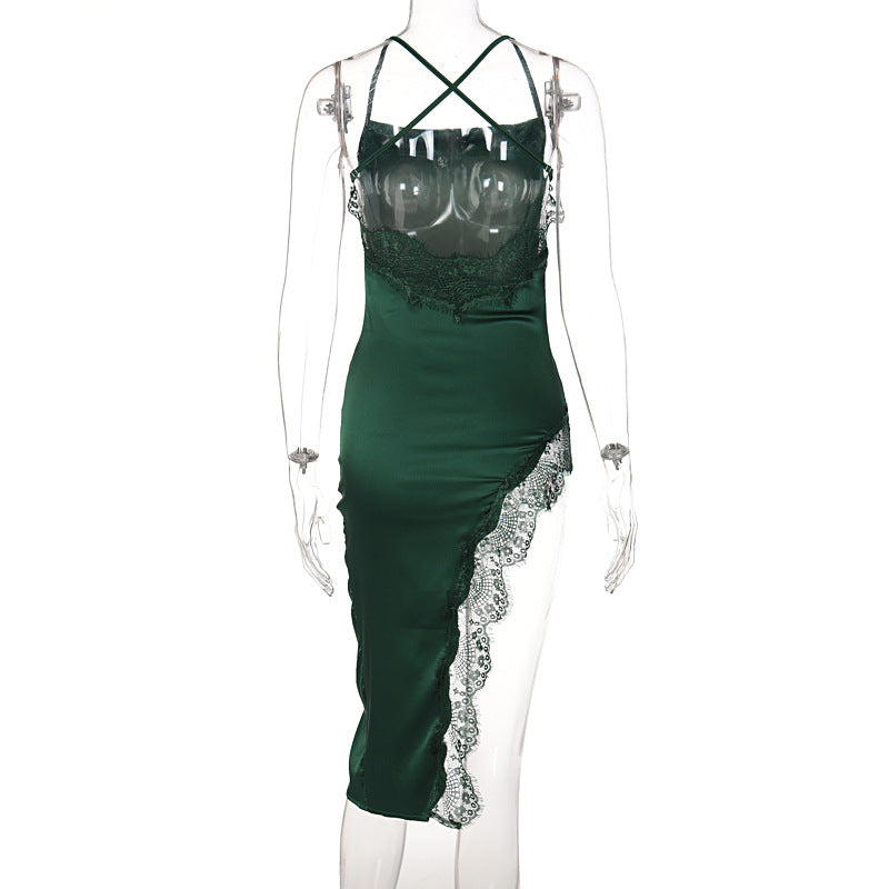 Women Summer Sexy Lace Strap Dress 8