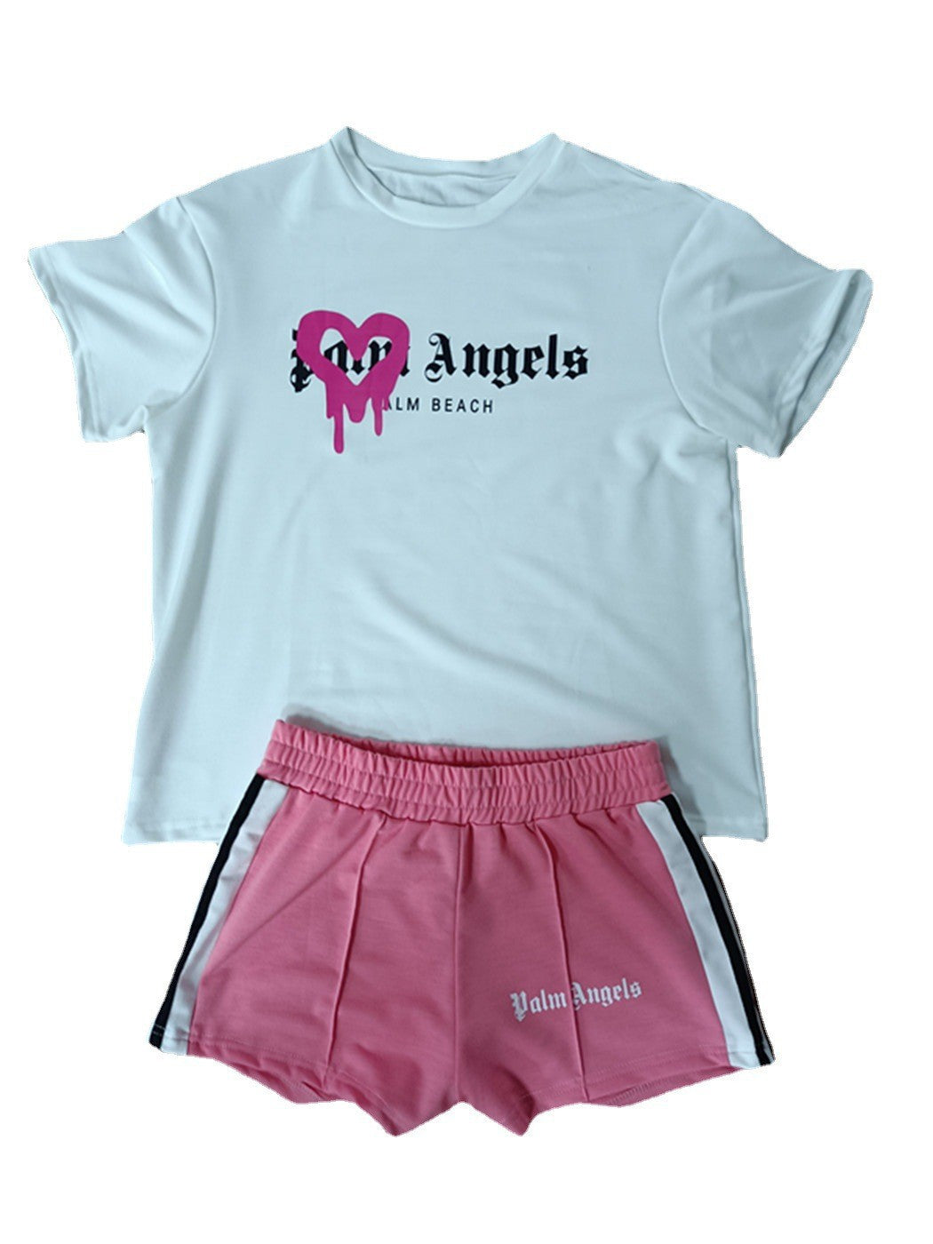 Summer Style Casual Printed Sports Two Piece Shorts Set 14