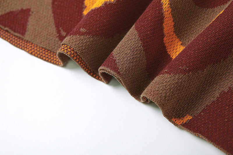 Fall Women knitting contrasting color sexy Bodycon dress 14