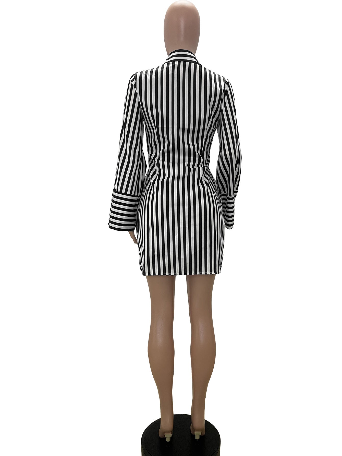 Women's Autumn And Winter Printed Striped Dress 13