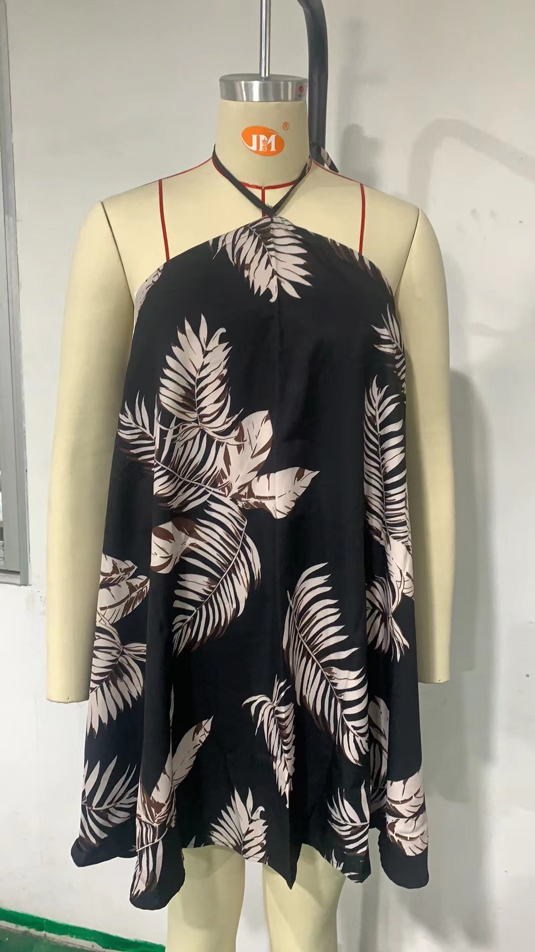 Summer Print Halter Neck Short Beach Dress 22