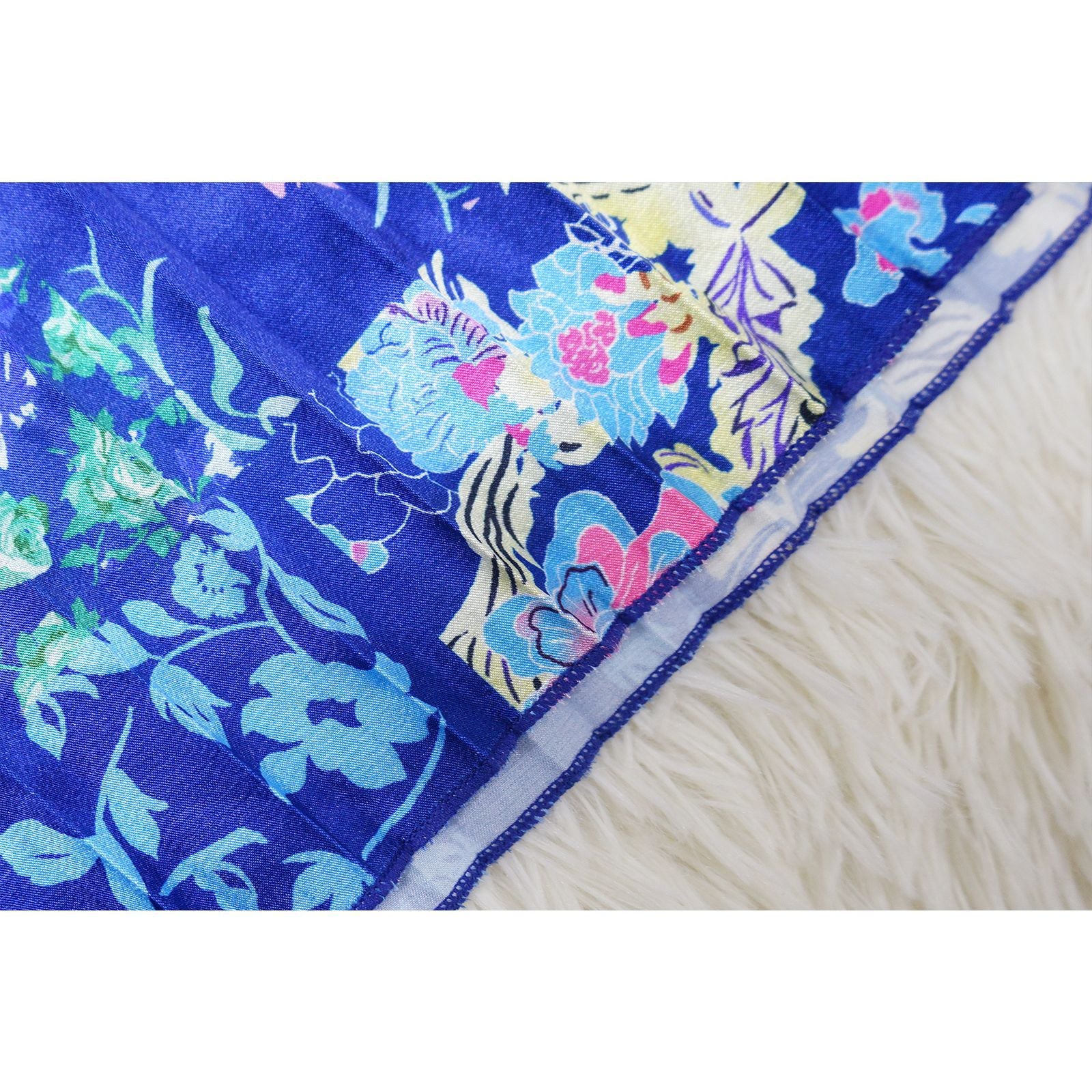 Women Autumn Printed Long Sleeve Pleated Dress 36