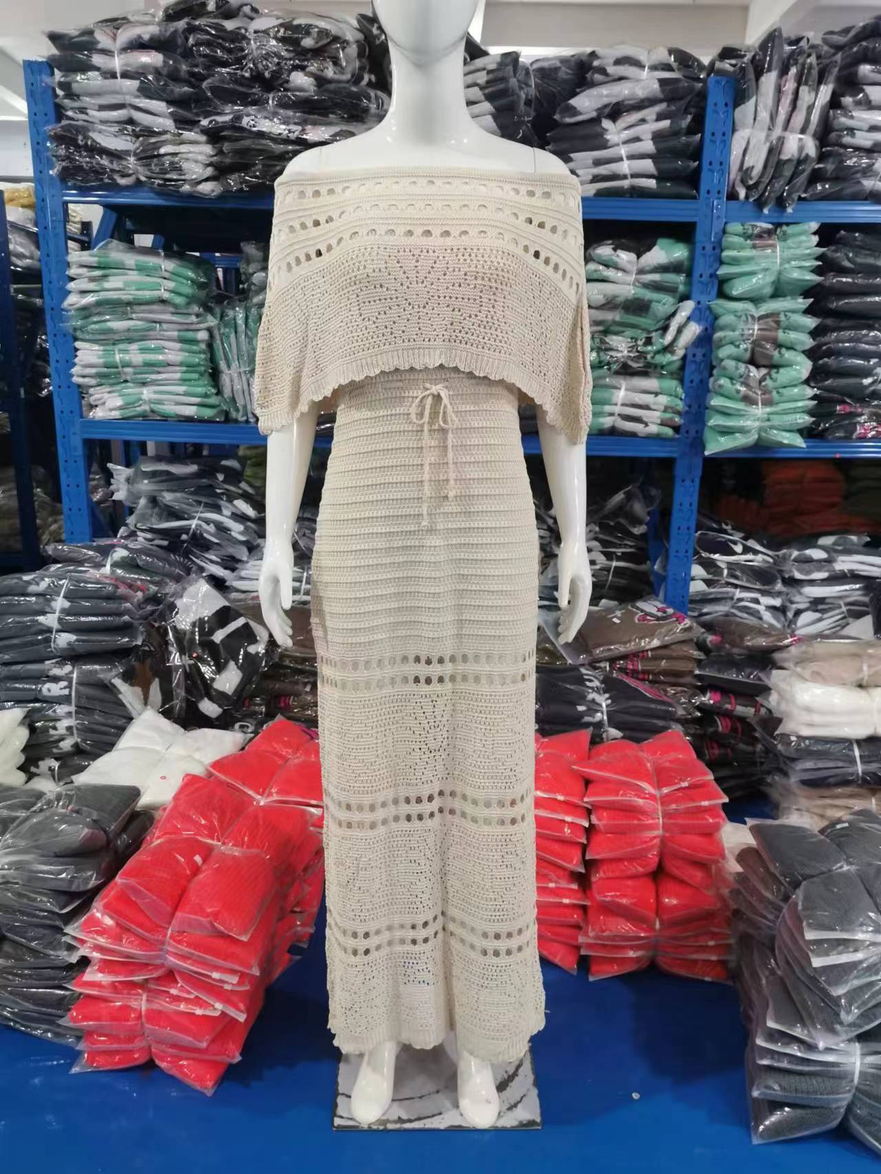 Women Casual Cutout Lace-up Shawl Dress 9