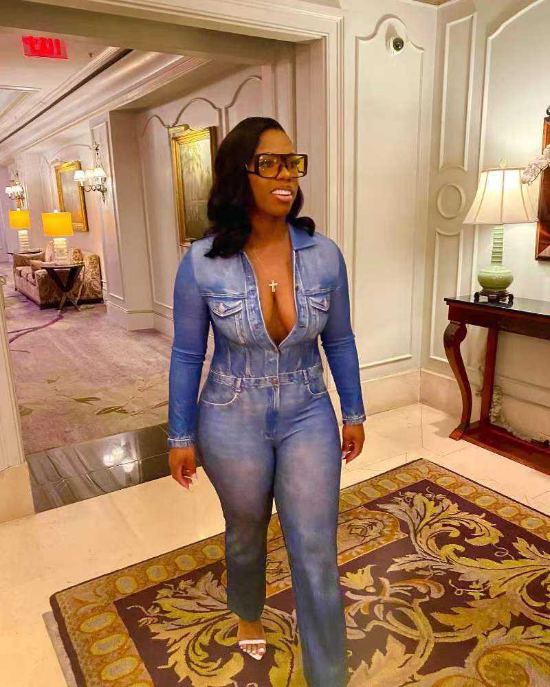 Autumn And Winter Women's Clothing Positioning Printing Jumpsuit 6