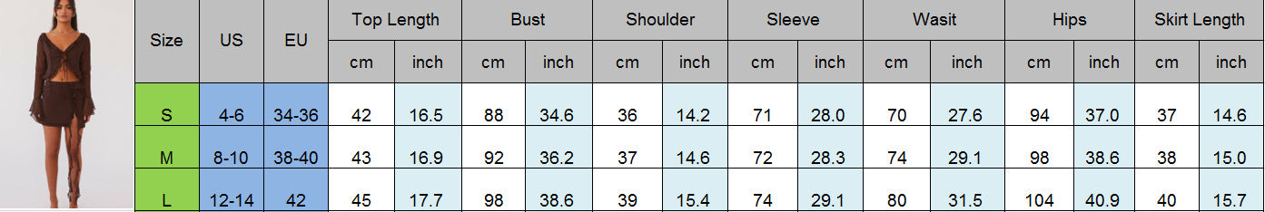 Sexy ruffle slim women's clothing tassel long sleeve top Bodycon skirt two piece set 11