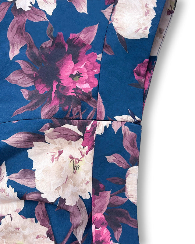 Women Beach Edge Holidays Printed Suspender Top Cascading Ruffles Skirt Two-Piece Set 18