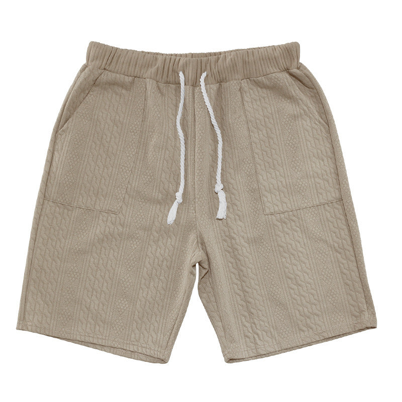 Men's Summer Loose Sleeveless T-Shirt Shorts Men's Summer Casual Jacquard Knitting Set 49