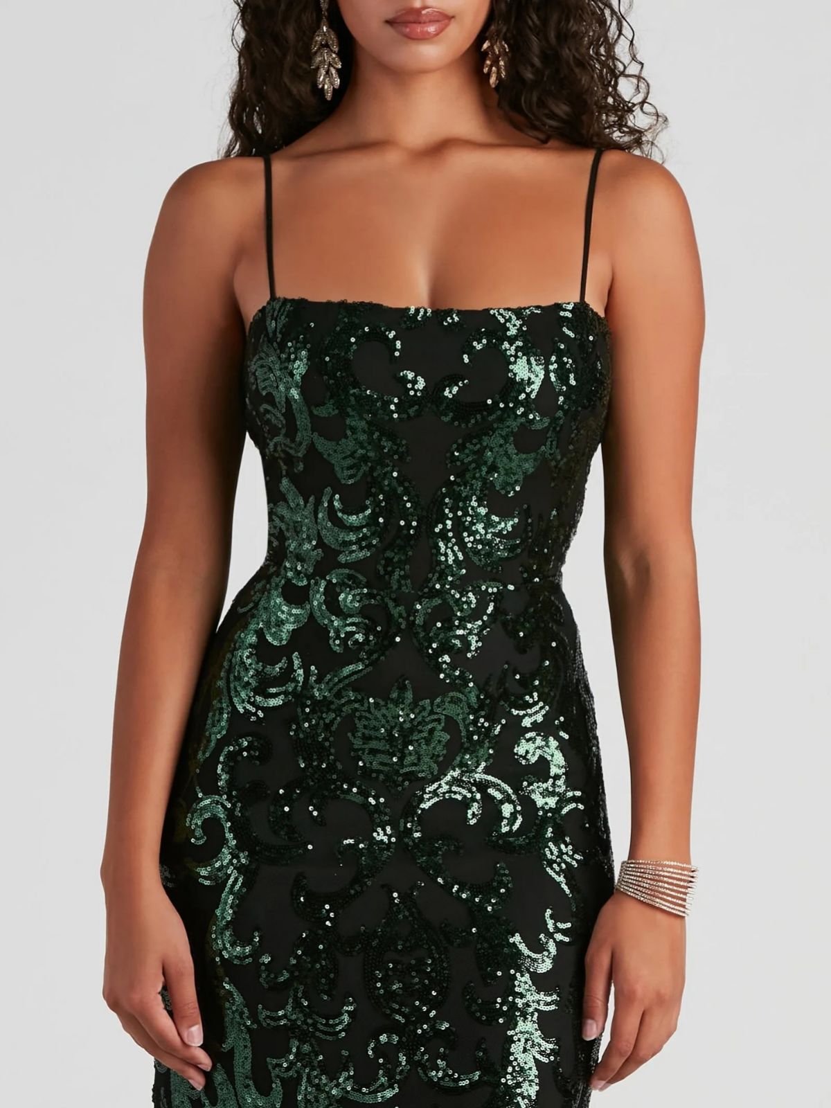 Summer Fashion Sexy Formal Sequin Strap Dress 4