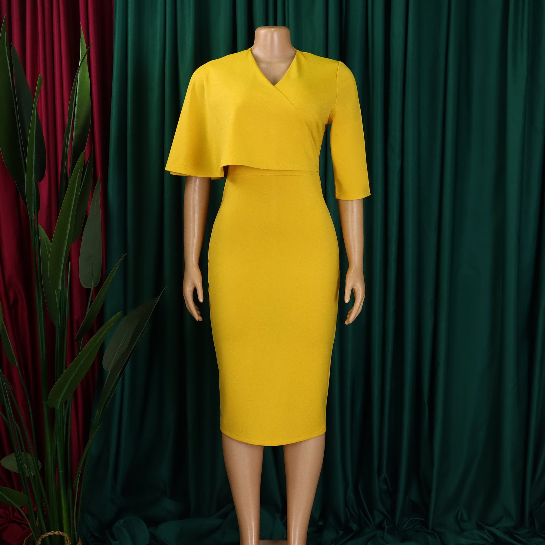 Women Solid Bodycon Professional African Dress 26