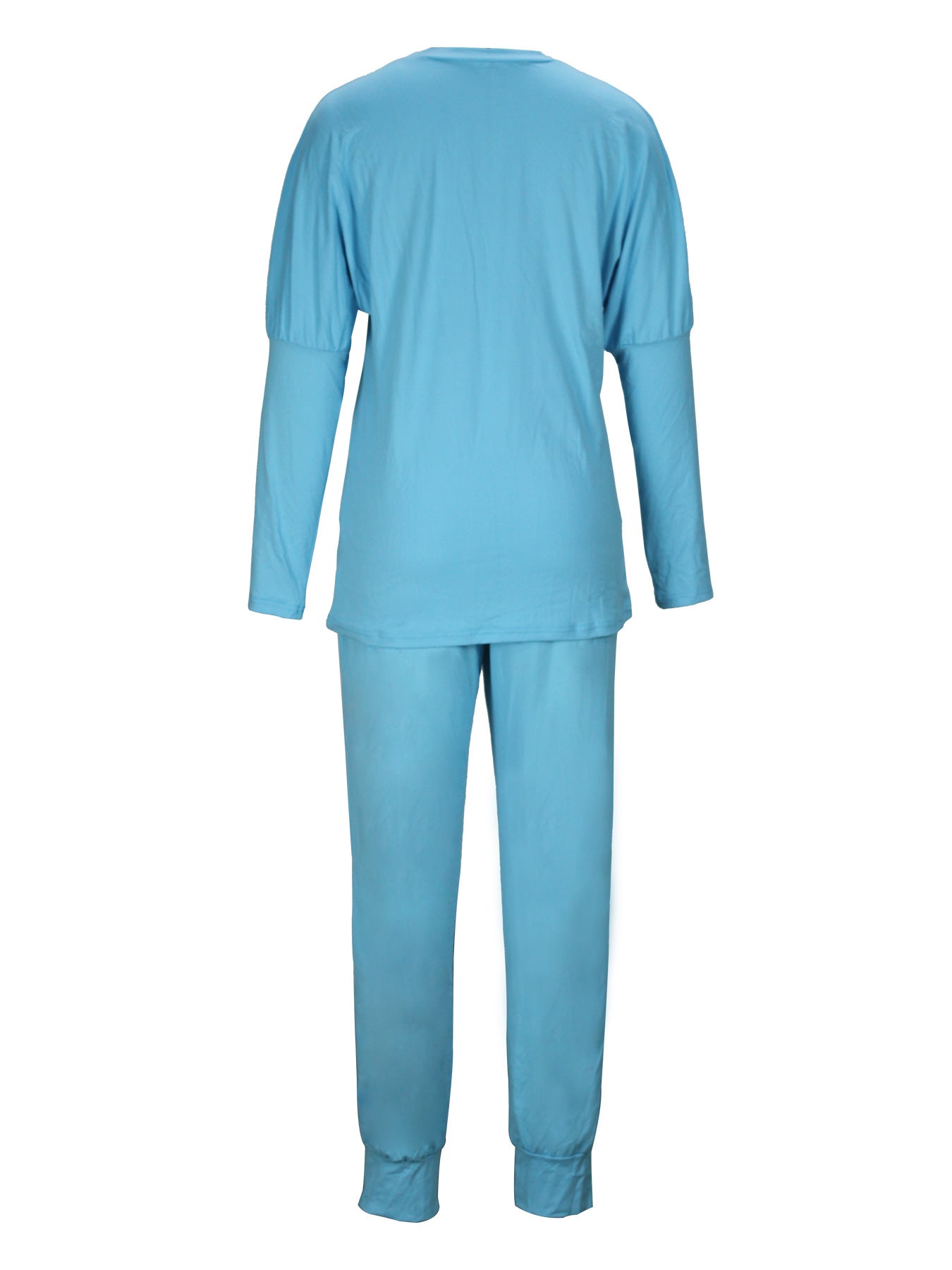 Autumn and Winter Women's Clothing Round Neck Loose Solid Color Long Casual Two-piece Pants Set 37