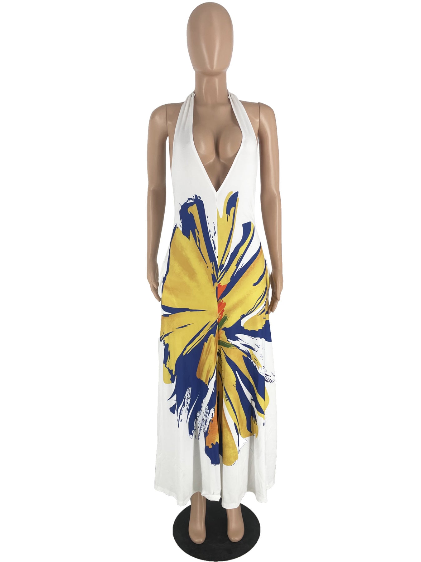 Women Petal Print Sleeveless Dress 13