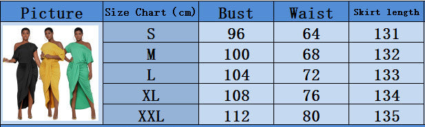 Women Slash Shoulder Irregular Maxi Dress 13