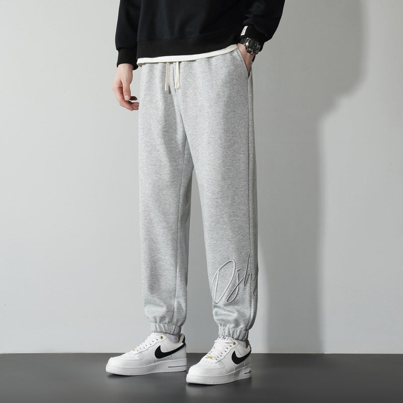 Men's Autumn And Winter Trendy Loose Side Striped Straight Trousers For Boys Wide-Legged Casual Sweatpants 7