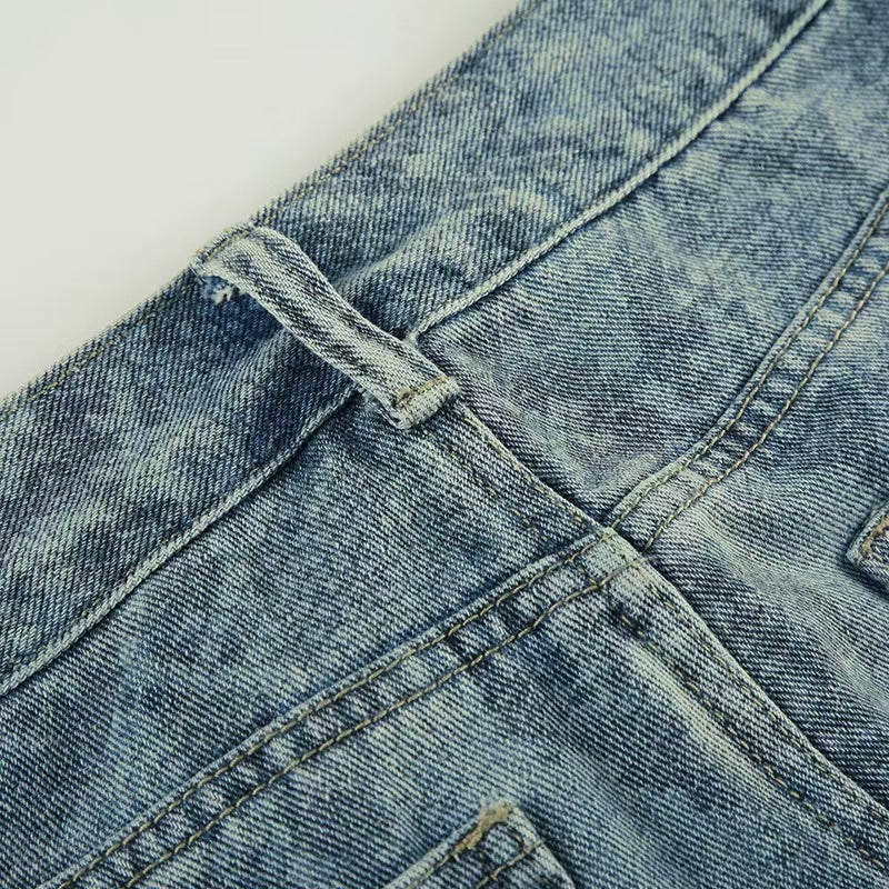 Women casual snake print denim Pant 13