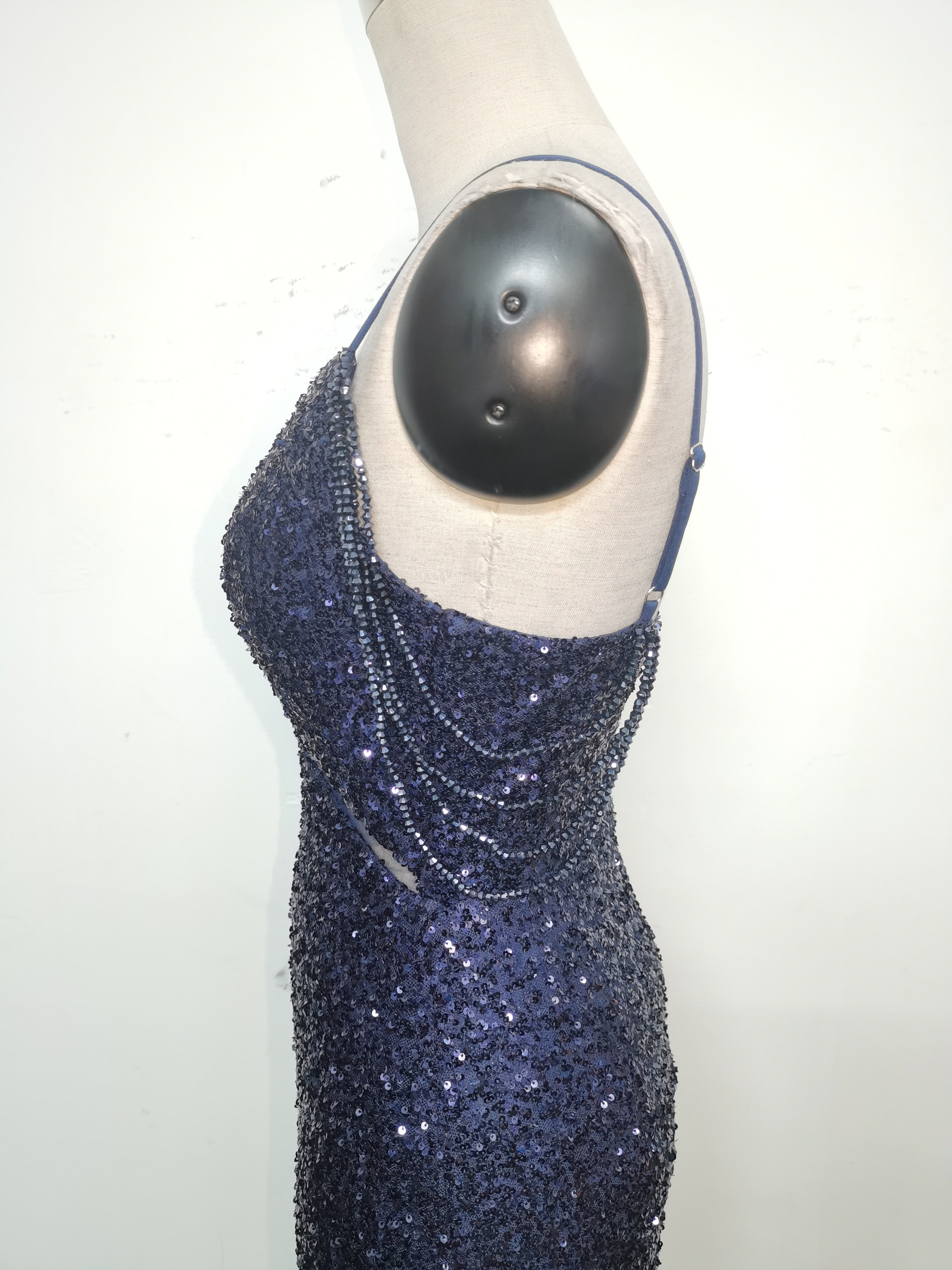 Women mesh sequined evening dress 34