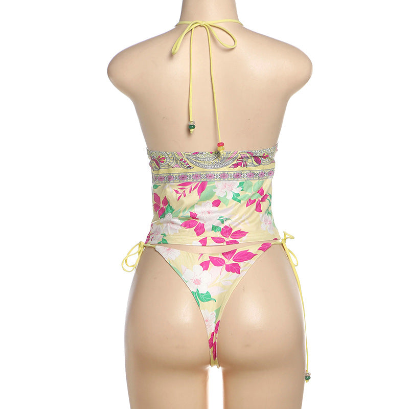 Women Summer Sexy Print Tank Top and Shorts Two Pieces 8