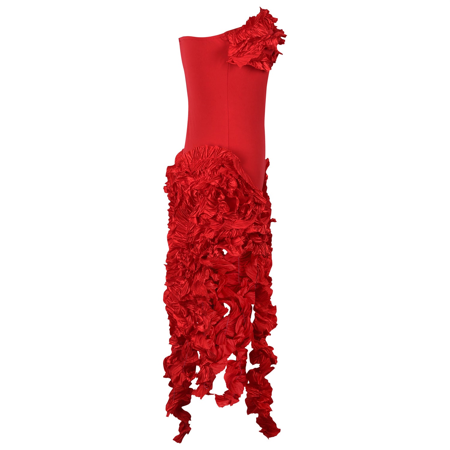 Women's Summer Sexy Strapless Ruffle Tassel Dress 31