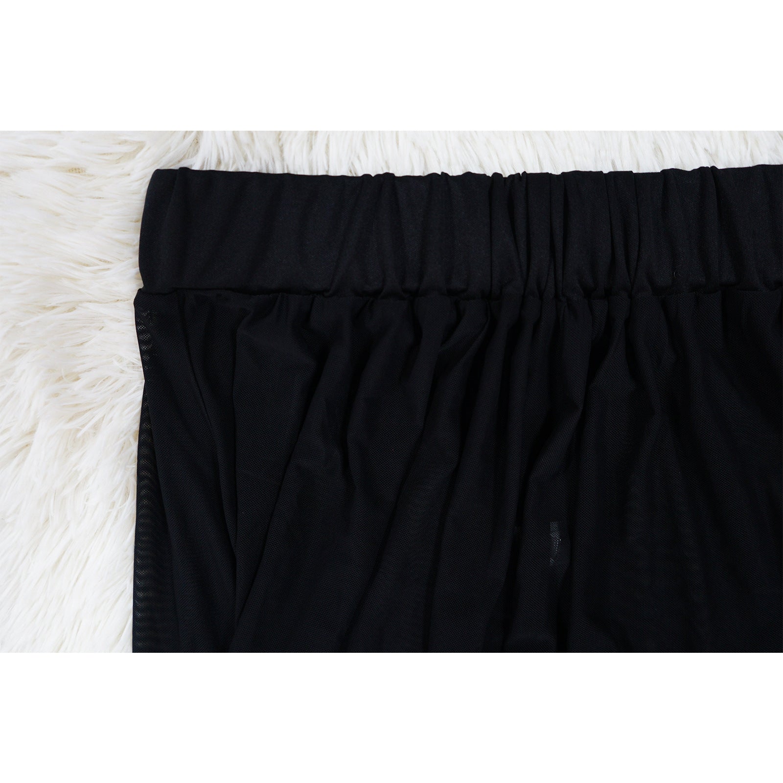 Fashion Ladies Solid Color Bat Sleeves Sexy See-Through Long Sleeve Pant Set 21