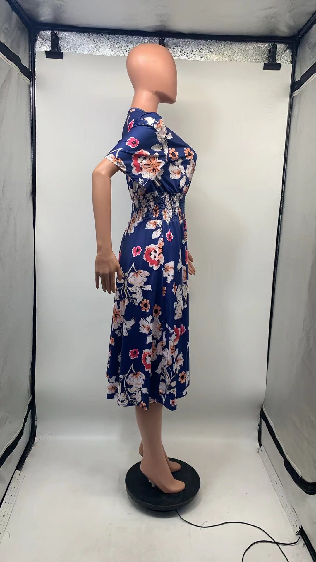 Fashion Digital Print Crossover Dress 6