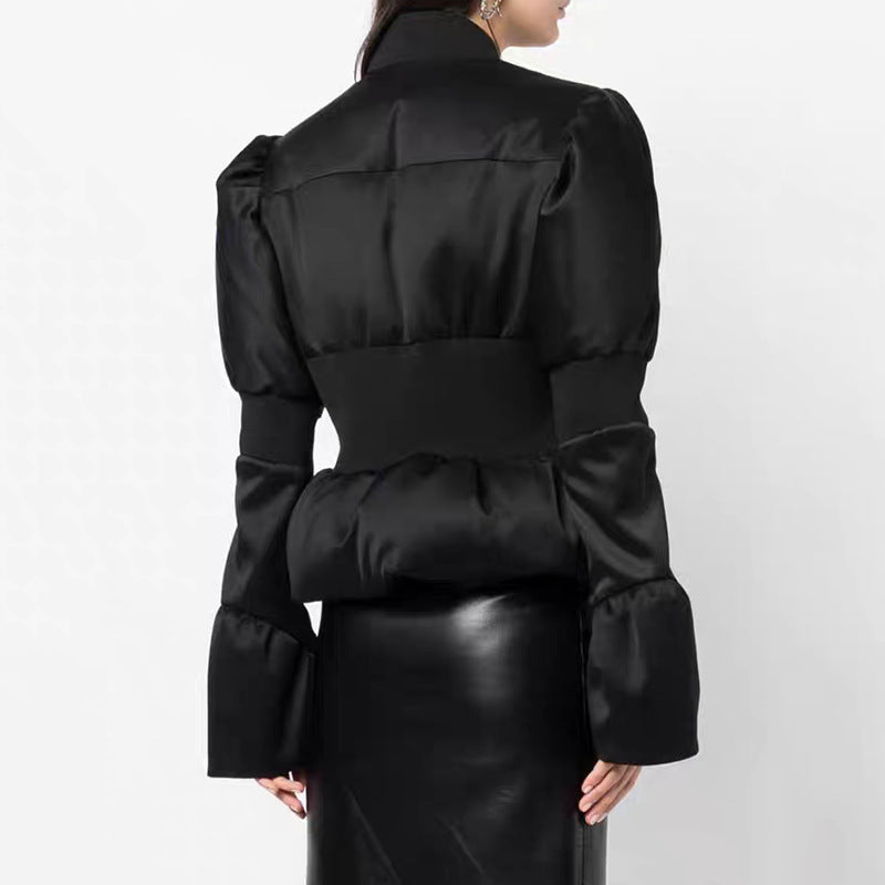Bell Bottom Sleeve Winter Slim Waist Slim Fit Casual Puff Jacket