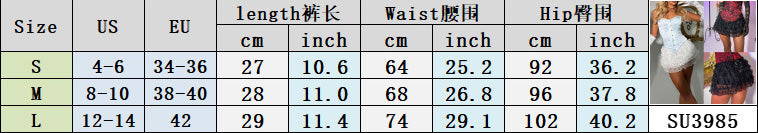 Women French Lace Cascading Ruffles Skirt 7