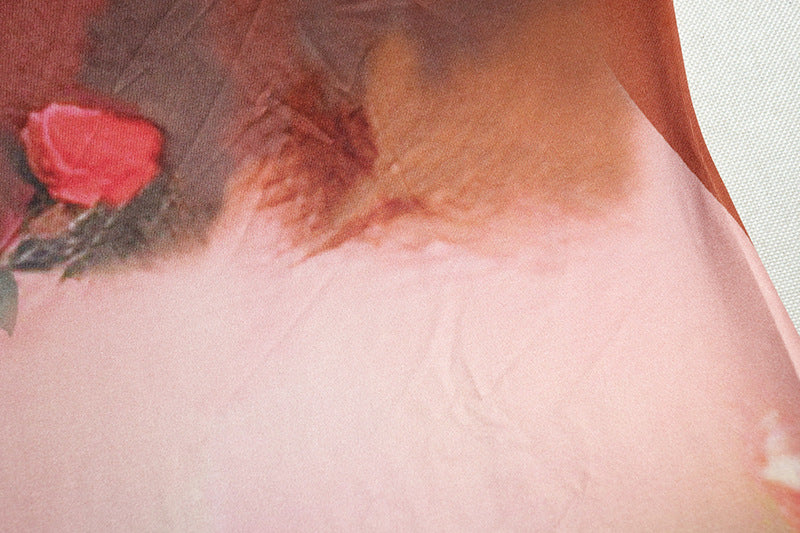 Women Round Neck Long Sleeve Printed Dress 15