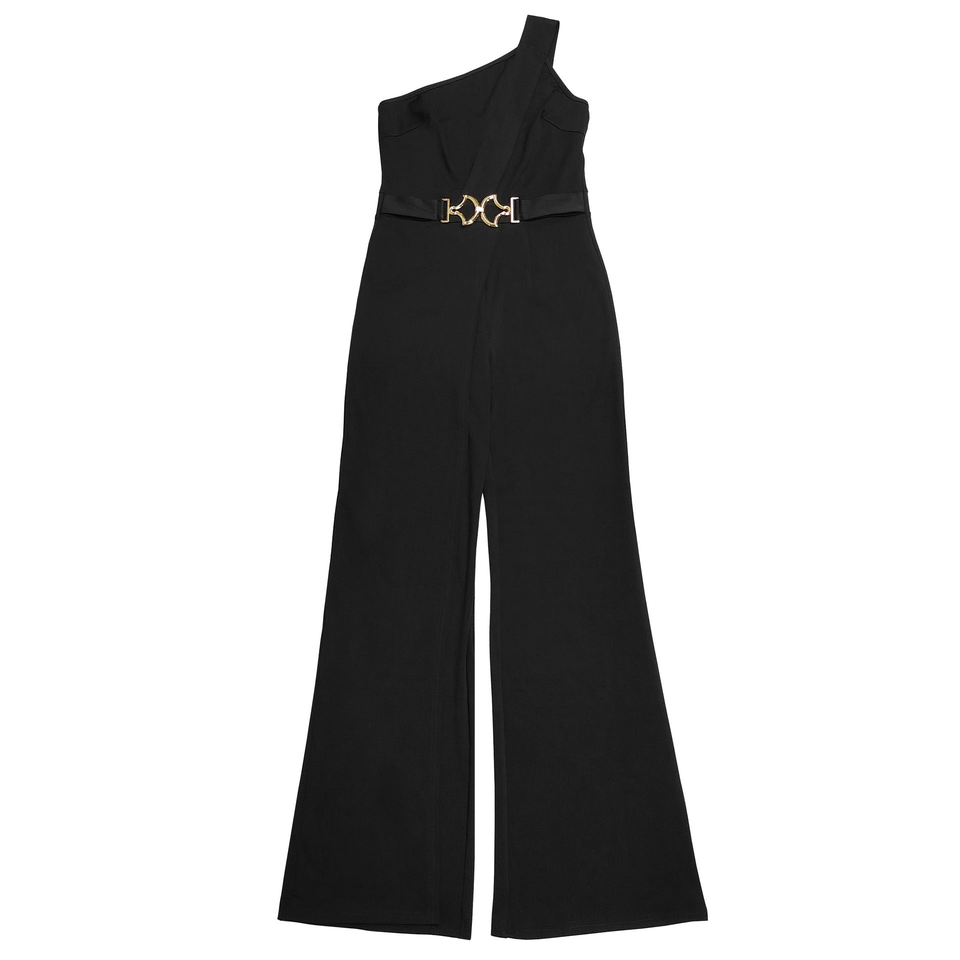 Women Summer Elegant Slash Shoulder Jumpsuit 15