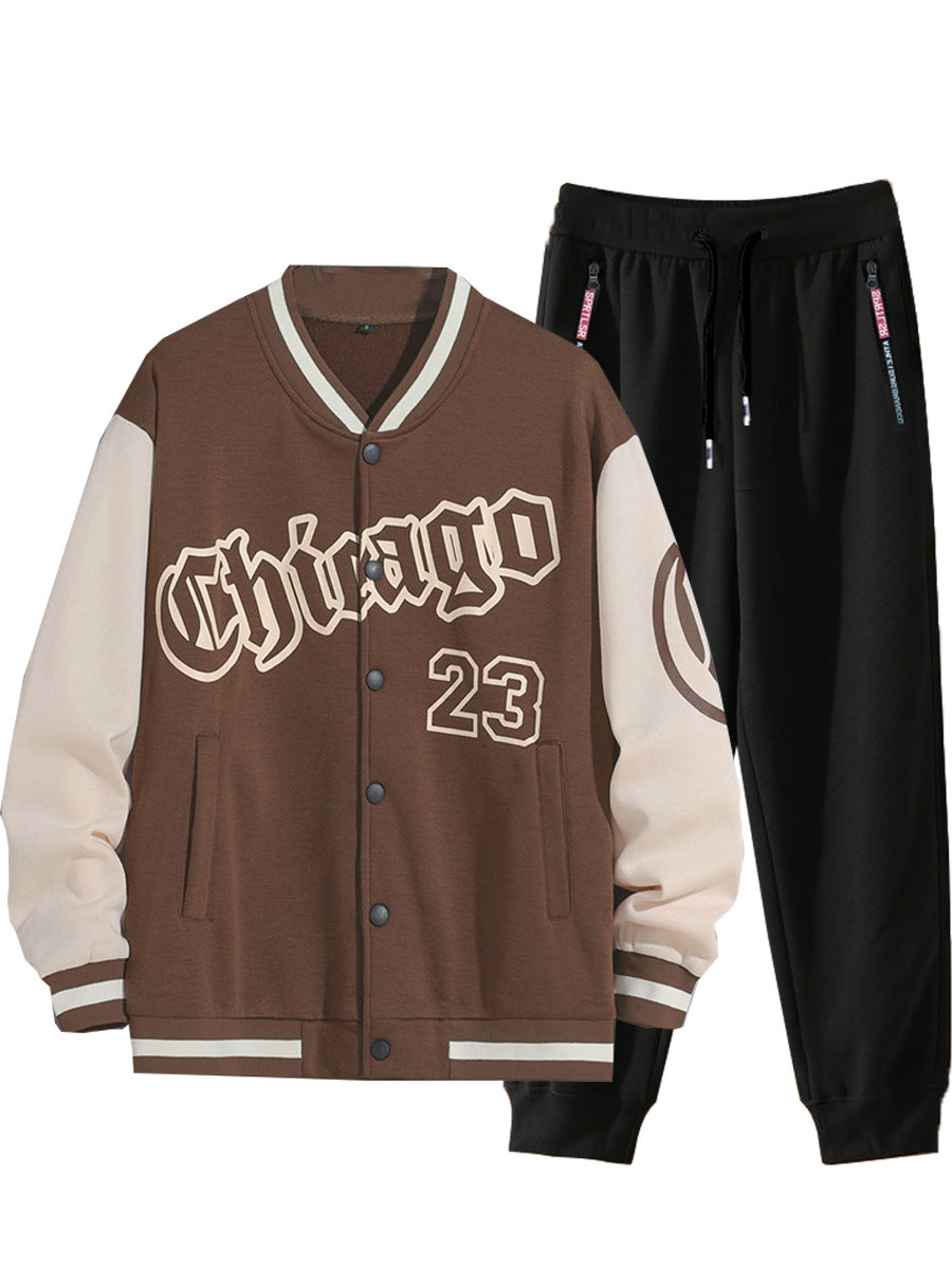 Men's fall American casual baseball jacket 17