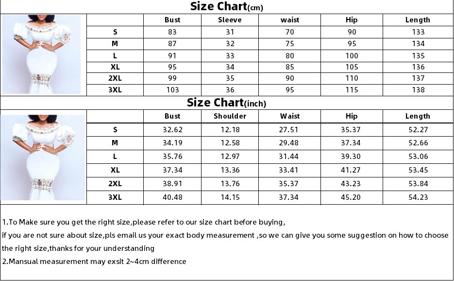 Women Off Shoulder Puff Sleeve Lace Patchwork Formal Party Mermaid Dress 14